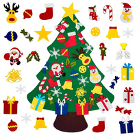 Filcowa choinka dla dzieci 100 cm z 30 ozdobami – kreatywna choinka na ścianę