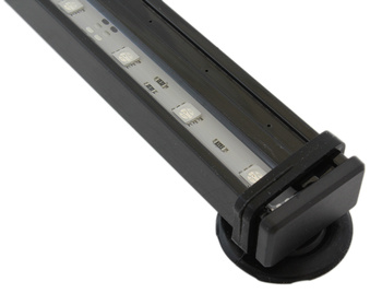 Lampka LED RGB do akwarium 28 cm z pilotem – 16 trybów, bąbelki, IP68