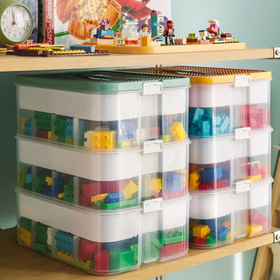 Pojemnik na klocki LEGO 5-warstwowy organizer z przegródkami i uchwytem  