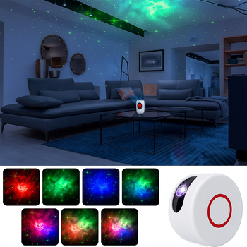 Projektor gwiazd – lampka nocna LED z pilotem i trybami muzycznymi