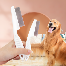 Szczotka do sierści dla psa i kota – usuwa podszerstek, nie szarpie, stalowe ząbki