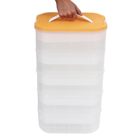 Pojemnik na klocki LEGO 5-warstwowy organizer z przegródkami i uchwytem  