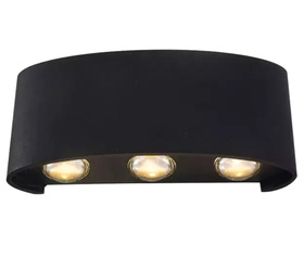 Lampa elewacyjna LED kinkiet IP54 – 6 punktów światła, 4000K, czarna
