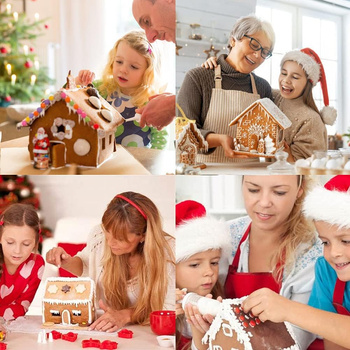 Zestaw foremek stalowych – foremki do domku z piernika, stal nierdzewna, świąteczne wypieki