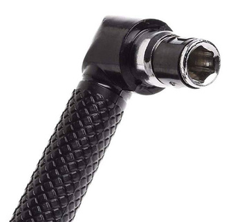 Dwustronny WKRĘTAK Kątowy do Bitów 1/4" czarny NZ9A 