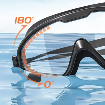 Zestaw pływacki dla dorosłych – okulary do pływania z powłoką Antifog + zatyczki do uszu czarny