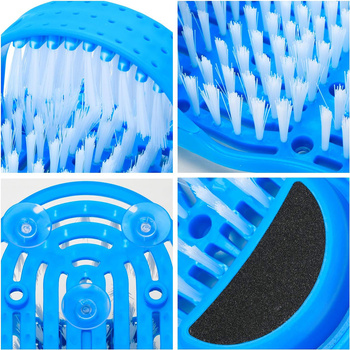 SZCZOTKA z pumeksem do mycia stóp pięt pielęgnacji 1 klapek niebieska