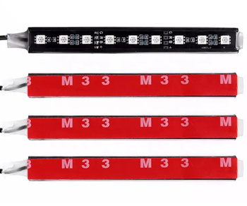 Zestaw oświetlenia LED RGB do auta 36 punktów samoprzylepne listwy pilot 12V sterowanie telefonem