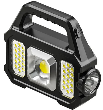 Akumulatorowa LATARKA LED Solarna ZOOM 800m 5W czarna ZD103
