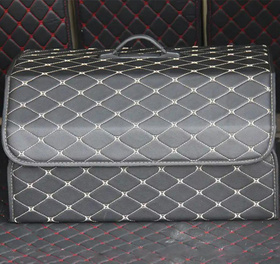 Duży organizer do bagażnika z zamykaną komorą – wygoda i porządek w aucie 55x32x30cm czarny