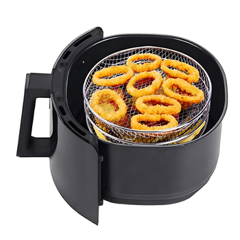 Stalowy ruszt 3-poziomowy do frytkownicy beztłuszczowej Air Fryer – tacki nierdzewne 20 cm