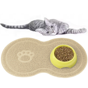 DA152B MATA POD MISKĘ DLA PSA KOTA BEŻ