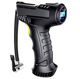 Kompaktowy bezprzewodowy kompresor do opon – USB, LCD, 3 końcówki, wydajny i poręczny 120W czarny AG795