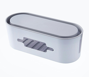 POJEMNIK NA KABLE Z POKRYWKĄ MASKUJĄCY PRZEWODY 32x13,5x11,5cm biały AG381F