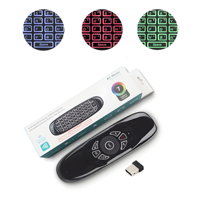 Bezprzewodowy pilot Air Mouse z klawiaturą QWERTY – Smart TV, PC, Android, 2.4 GHz