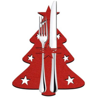 Świąteczna kieszonka na sztućce w kształcie choinki – dekoracja na Boże Narodzenie BQ86A