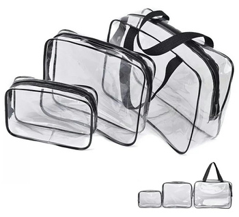 BQ60 ZESTAW KOSMETYCZEK TRANSP. 3SZT