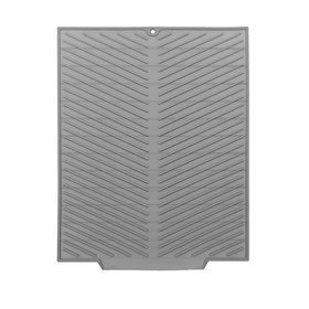 Elastyczny ociekacz do naczyń z PVC – zwijany, antypoślizgowy, szary 43×33,5 cm