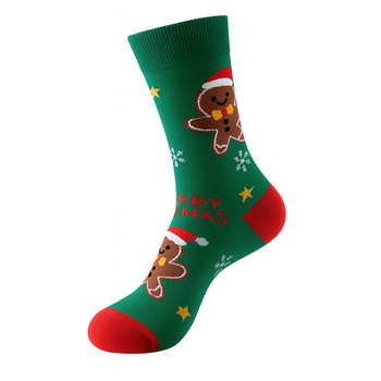 Skarpety świąteczne damskie 36-39 bawełniane ciepłe choinki prezent      