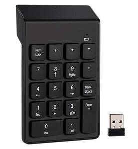 Bezprzewodowa KLAWIATURA Numeryczna USB czarna AK86A