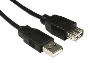 Kabel 2x USB A 200cm Uniwersalny Hot Swap czarny KP1