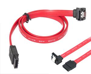 Kabel Kątowy Standard SATA III - SATA III HDD 40cm czerwony AK121D