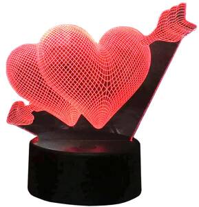 ZD98E NIGHT LAMP 3D HEARTS