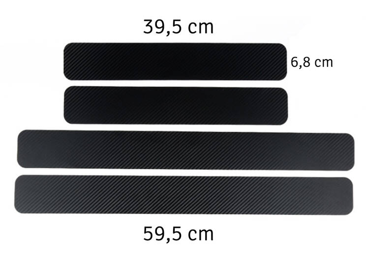 Taśma zabezpieczająca na progi Black Carbon 7cm x 3m