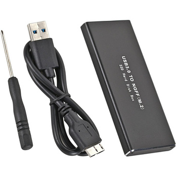 ADAPTER Dysku SSD ze złączem M.2 NGFF Plug&Play czarny AK96 