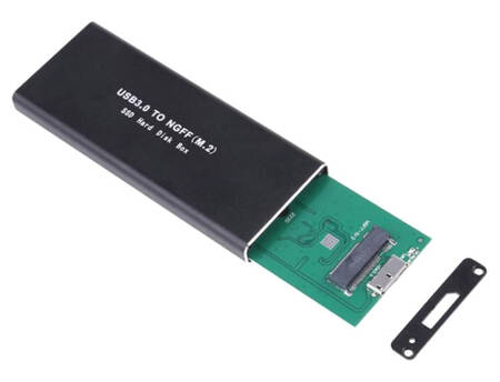 ADAPTER Dysku SSD ze złączem M.2 NGFF Plug&Play czarny AK96 