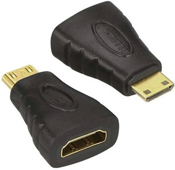 ADAPTER HDMI Female na Mini HDMI Male Przejściówka Gold czany HD27