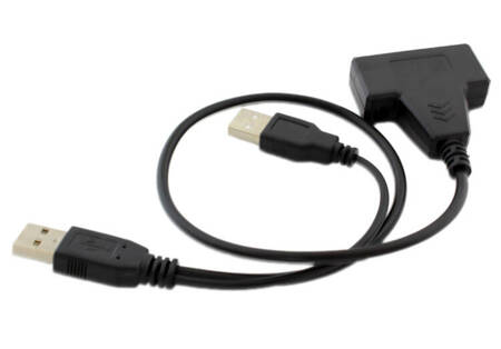 ADAPTER USB 2.0 do Urządzeń SATA  2.5" HDD SSD czarny AK296A