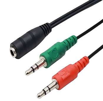 ADAPTER do Słuchawek minijack 3,5mm Audio 20cm AK268A