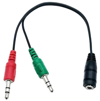 ADAPTER do Słuchawek minijack 3,5mm Audio 20cm AK268A