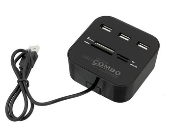 AK219 CZYTNIK KART ALL IN ONE Z HUBEM USB