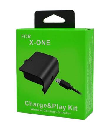 Akumulator 2400mAh + kabel USB  Bateria do Pada XBOX ONE czarny KX7C