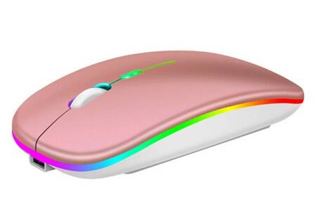 BEZPRZEWODOWA MYSZ OPTYCZNA myszka z podświetleniem LED RGB AK211C