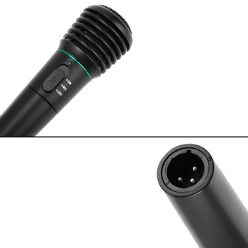 BEZPRZEWODOWY MIKROFON ZE STACJĄ Karaoke czarny AG100D