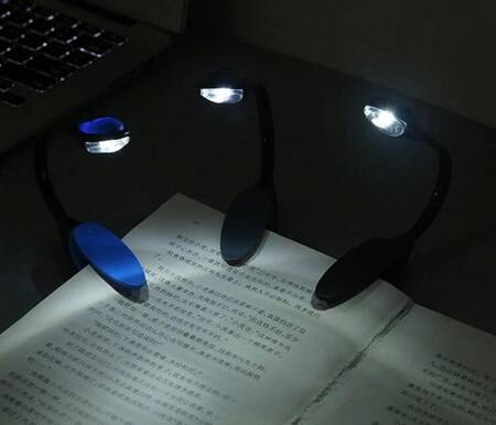 Bezprzewodowa LAMPKA z Klipsem LED czarno-niebieska ZD20C