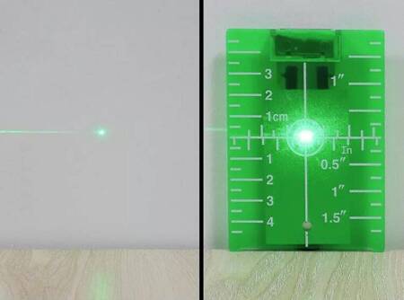 CELOWNICZA TARCZA do Laserów Zielonych 10,5x7,5cm + statyw AG766 