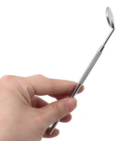 Dentystyczne LUSTERKO Stomatologiczne Stalowe 16cm srebrne AG5A