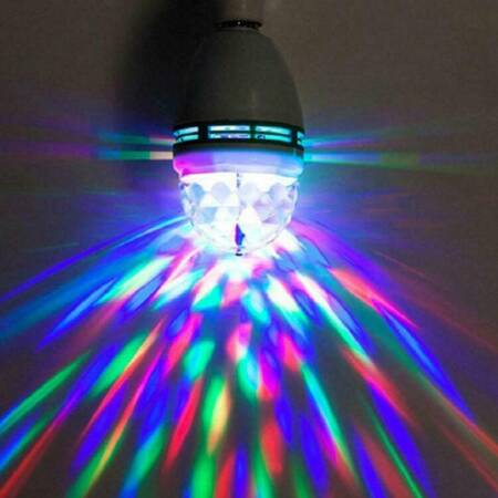 Dyskotekowa ŹARÓWKA Disco Kolorowa E27 LED RGB 2,5W ZD7F