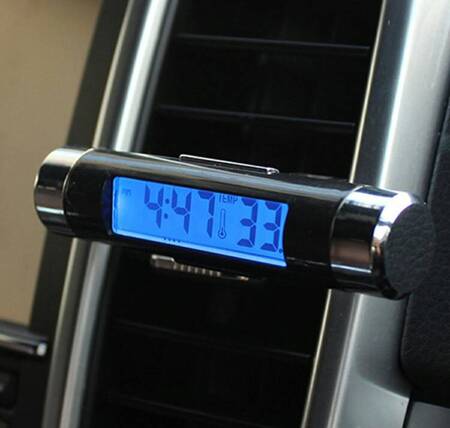 Elektroniczny TERMOMETR Samochodowy + Zegar LCD do Auta ZG9 