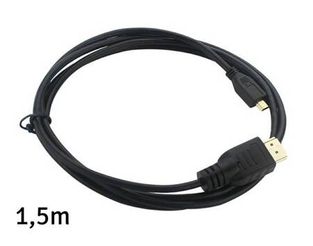 KABEL HDMI - microHDMI v1.4 + Ethernet do przesyłu obrazu 150cm czarny HD3 