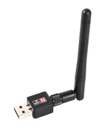 KARTA SIECIOWA MINI WIFI USB A 300 Mbps czarna AK225C 