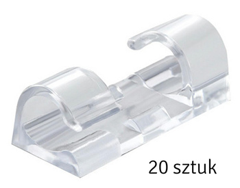 KLIPSY na KABLE Organizacja Kabli Wieszaki Samoprzylepne 20 szt. AG702B 