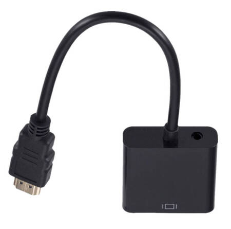 KONWERTER Obrazu z HDMI do VGA (D-Sub) + Kabel Audio czarny HD31A