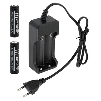 ŁADOWARKA PODWÓJNA + 2 x AKUMULATOR 18650 6000 mAh 3,7V czarna LC5