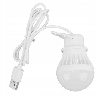 LAMPKA KAMPINGOWA LED zasilana USB 5W biała ZD92