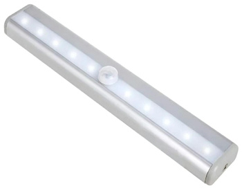 LAMPKA LED z Czujnikiem Ruchu PIR 10 diod Led 1W biała ZD23G